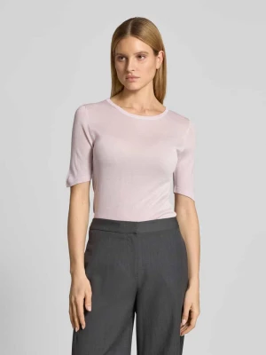 T-shirt z mieszanki wiskozy z efektem drobnego prążkowania Christian Berg Woman Selection