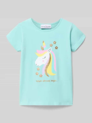 t-shirt z motywem i okrągłym dekoltem DANAMADE