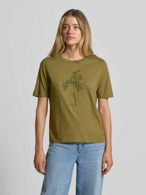 t-shirt z motywem i okrągłym dekoltem model 'PALMS' FYNCH-HATTON