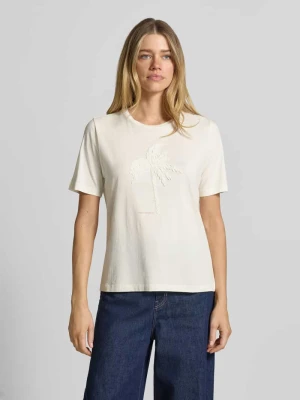 t-shirt z motywem i okrągłym dekoltem model 'PALMS' FYNCH-HATTON