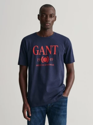 T-Shirt z Motywem Retro Crest GANT