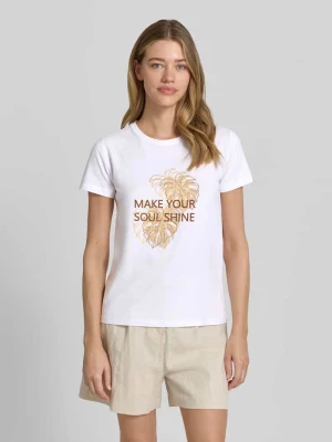 t-shirt z nadruk z napisem i motywem model 'RINA' Soyaconcept