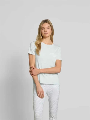 T-shirt z nadruk z napisem Juvia Miętowy