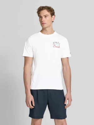T-shirt z nadrukami logo model 'PORTLAND' MC2 Saint Barth Biały