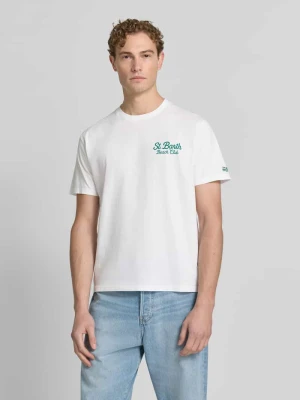 T-shirt z nadrukami logo model 'PORTLAND' MC2 Saint Barth Biały