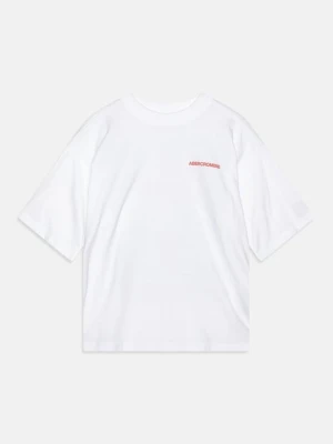 T-shirt z nadrukiem Abercrombie & Fitch biały