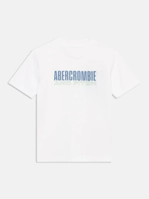 T-shirt z nadrukiem Abercrombie & Fitch biały
