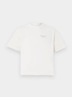 T-shirt z nadrukiem Abercrombie & Fitch biały