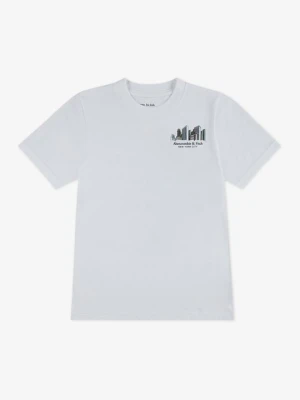 T-shirt z nadrukiem Abercrombie & Fitch biały
