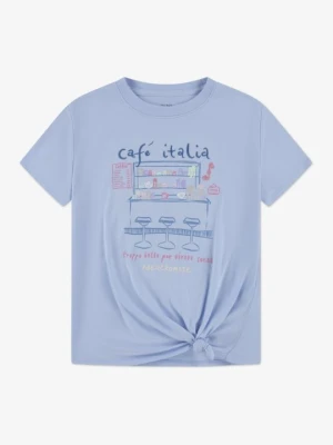 T-shirt z nadrukiem Abercrombie & Fitch jasnoniebieski