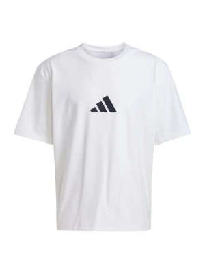 T-shirt z nadrukiem Adidas biały