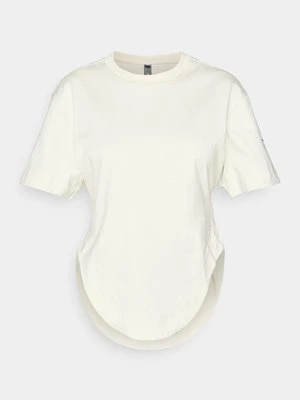 T-shirt z nadrukiem Adidas by Stella McCartney mleczny