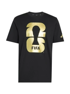 T-shirt z nadrukiem Adidas czarny