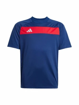 T-shirt z nadrukiem Adidas niebieski