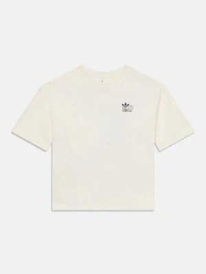 T-shirt z nadrukiem adidas Originals mleczny