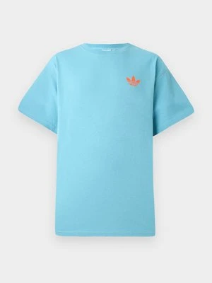 T-shirt z nadrukiem adidas Originals niebieski