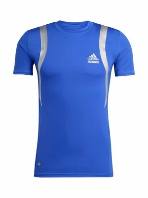 T-shirt z nadrukiem adidas Originals niebieski