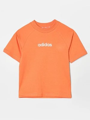 T-shirt z nadrukiem adidas Originals pomarańczowy