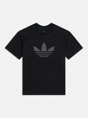 T-shirt z nadrukiem adidas Originals antracytowy melanż