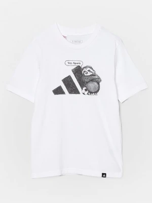 T-shirt z nadrukiem adidas Originals biały