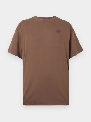 T-shirt z nadrukiem adidas Originals brązowy