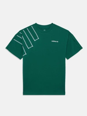 T-shirt z nadrukiem adidas Originals ciemnozielony