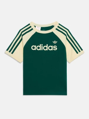 T-shirt z nadrukiem adidas Originals ciemnozielony
