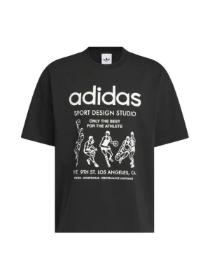 T-shirt z nadrukiem adidas Originals czarny