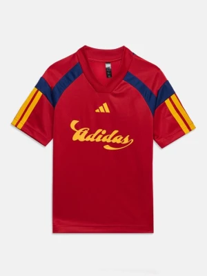 T-shirt z nadrukiem adidas Originals czerwony