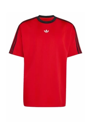 T-shirt z nadrukiem adidas Originals czerwony