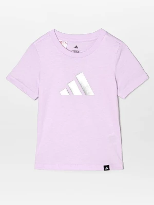 T-shirt z nadrukiem adidas Originals liliowy