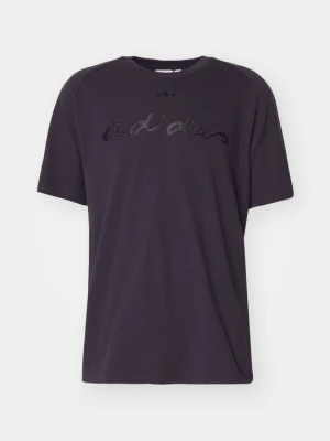 T-shirt z nadrukiem adidas Originals liliowy