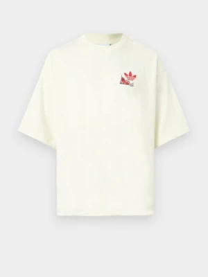 T-shirt z nadrukiem adidas Originals mleczny