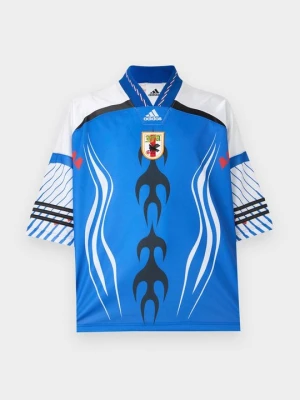T-shirt z nadrukiem adidas Originals niebieski