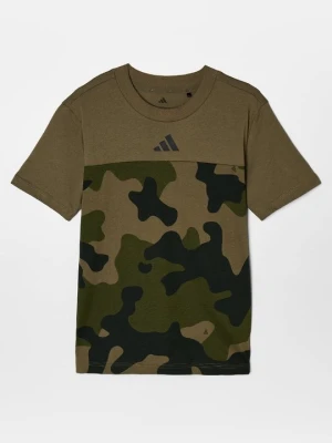 T-shirt z nadrukiem adidas Originals oliwkowy