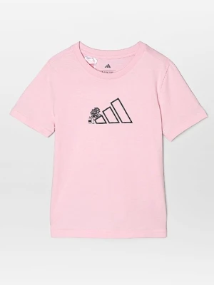 T-shirt z nadrukiem adidas Originals różowy