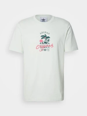 T-shirt z nadrukiem adidas Originals turkusowy