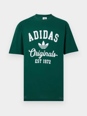 T-shirt z nadrukiem adidas Originals zielony