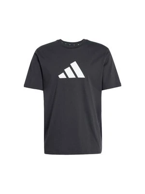 T-shirt z nadrukiem Adidas czarny
