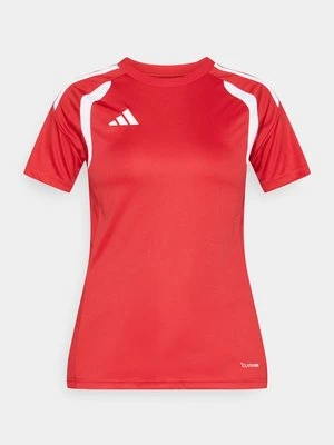 T-shirt z nadrukiem Adidas czerwony