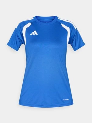 T-shirt z nadrukiem Adidas niebieski