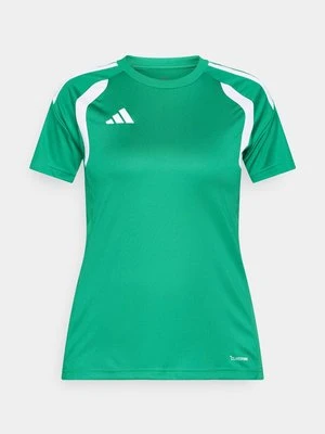 T-shirt z nadrukiem Adidas zielony