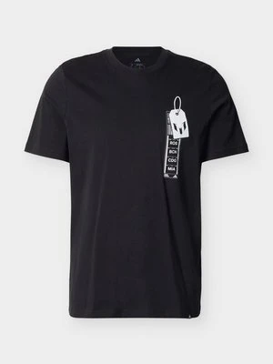 T-shirt z nadrukiem Adidas czarny