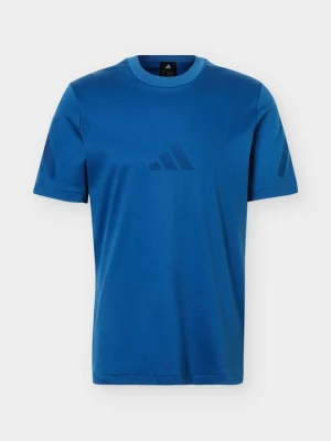 T-shirt z nadrukiem Adidas petrol