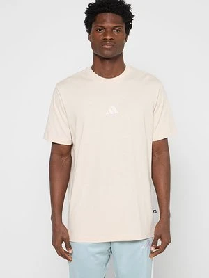 T-shirt z nadrukiem Adidas beżowy