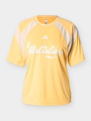 T-shirt z nadrukiem Adidas żółty
