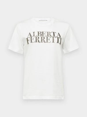 T-shirt z nadrukiem alberta ferretti