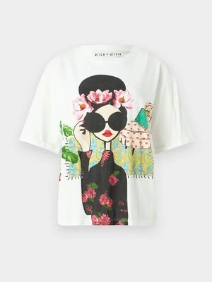 T-shirt z nadrukiem alice + olivia