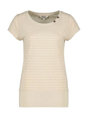 T-shirt z nadrukiem ALIFE & Kickin beżowy