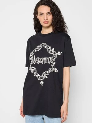 T-shirt z nadrukiem AllSaints czarny